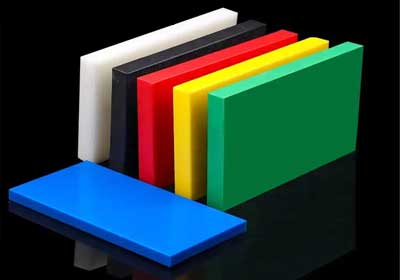 Stack of high-performance plastic sheets used in engineering applications