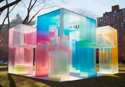 Acrylic sheets stacked together highlighting durability and environmental concerns